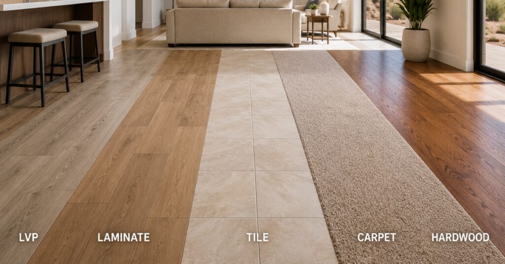How Do I Choose Between LVP, Laminate, Tile, Carpet, and Hardwood?